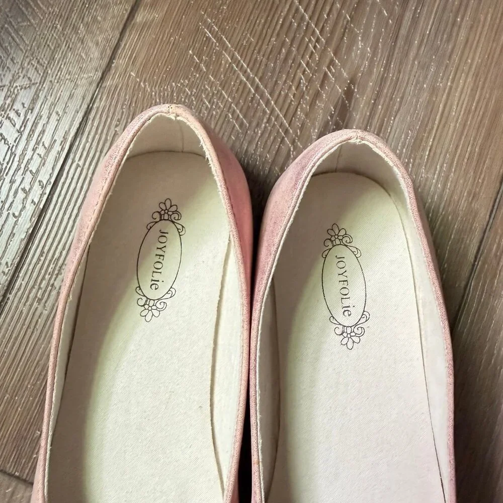 NIB Joyfolie Girl Charlotte flats shoes in Rose 2Y size 2